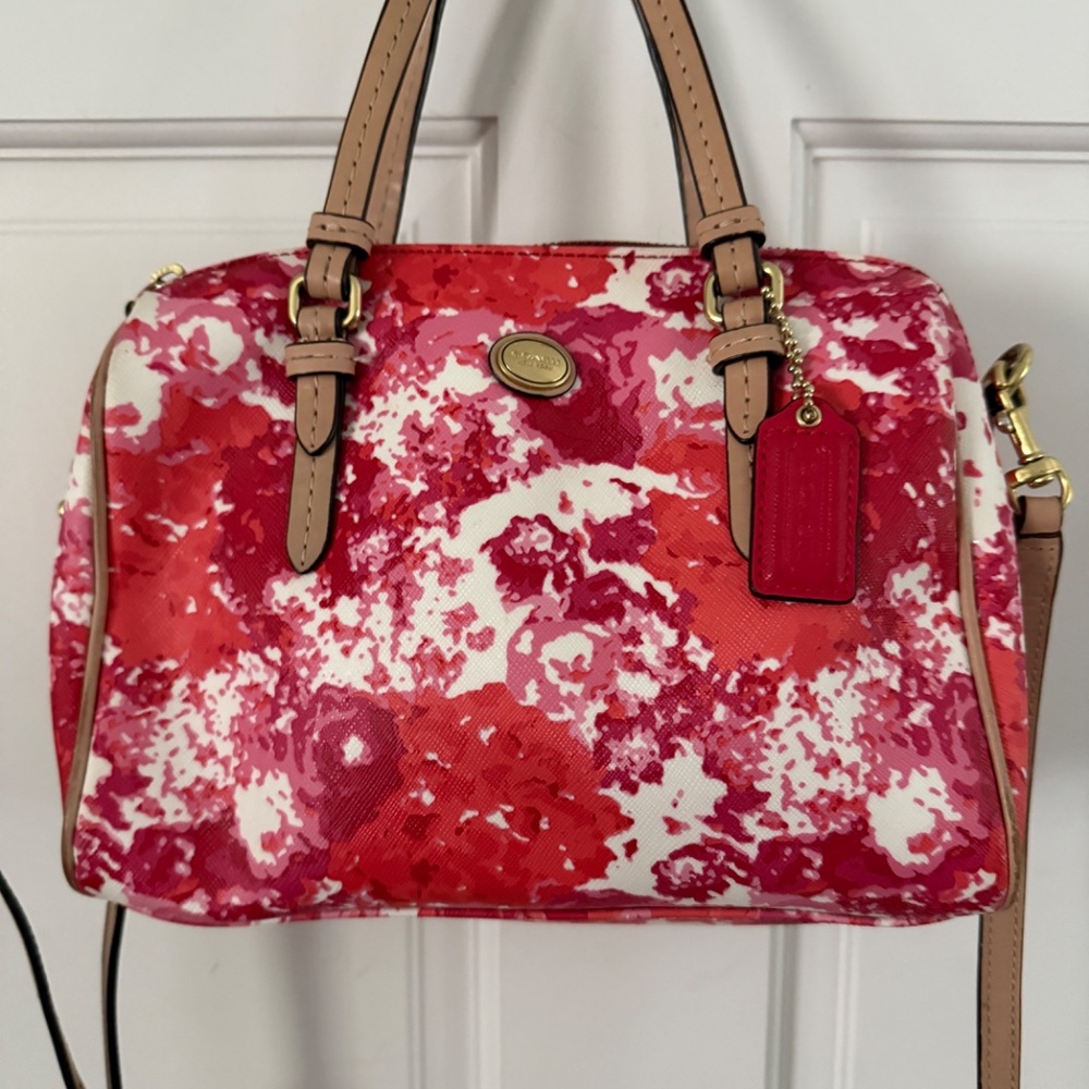 Coach Mini Bennett Peyton Multi-Color Satchel Top Handle Bag